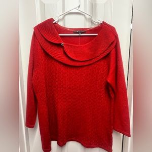 Briggs women Large Red along sleeve Shirt